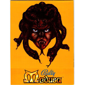 Medusa Pinball Machine Flyer Vintage Retro Promo Art 1981 Original Snakes Tongue